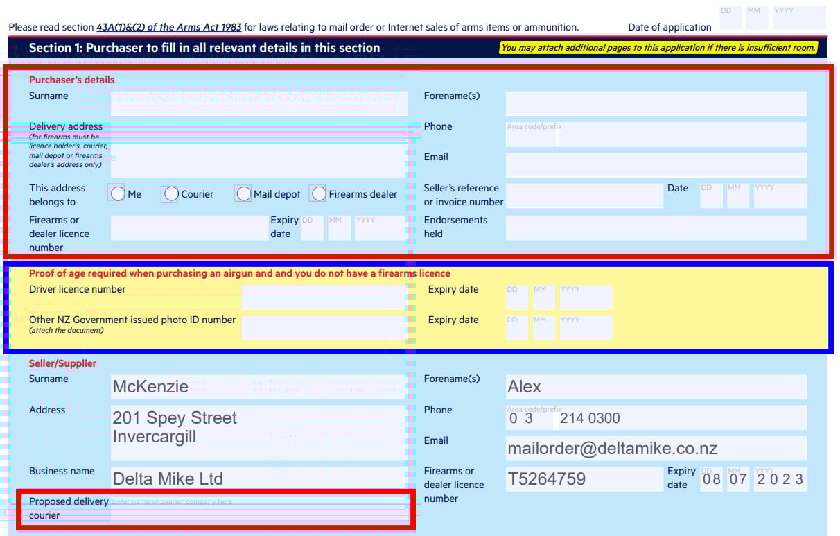 Mail Order Form Demo